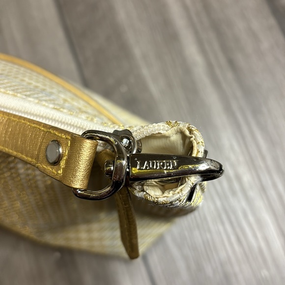 Ralph Lauren Woman Gold shoulder Bag gold and silver with gold strap - Picture 4 of 11